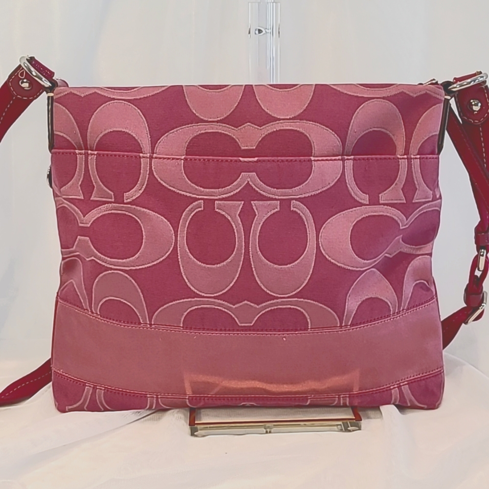 Coach Raspberry Signature Shoulder Bag - Picture 10 of 10